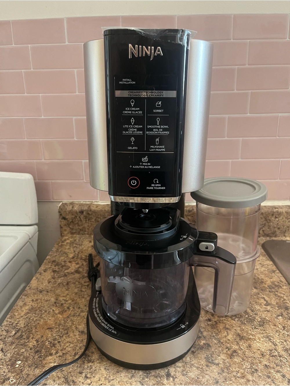 Ninja Creami Frozen Treat Maker - Silver and Black